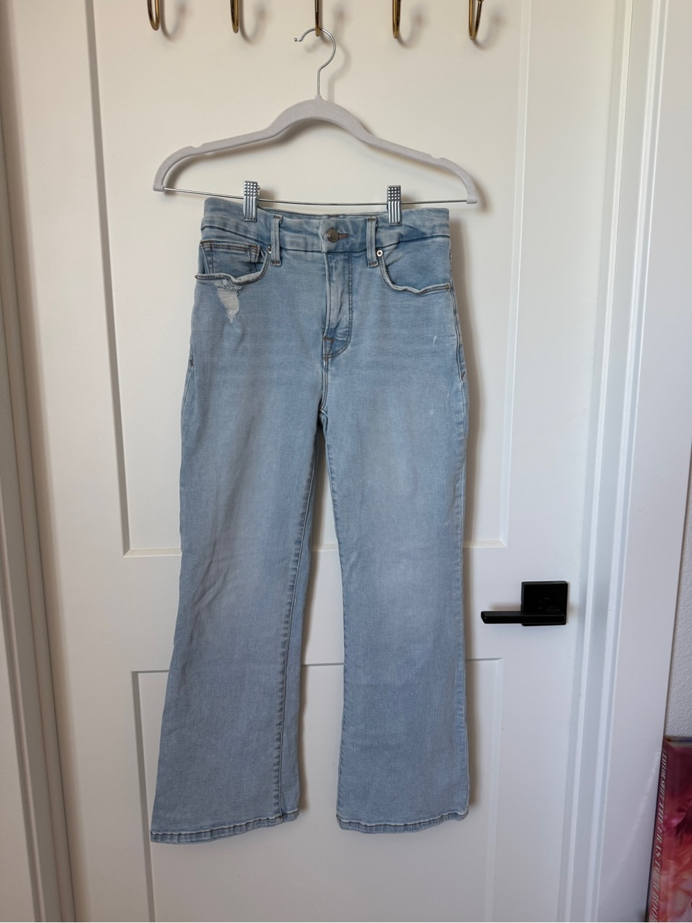 Good American Light Blue Flare Jeans